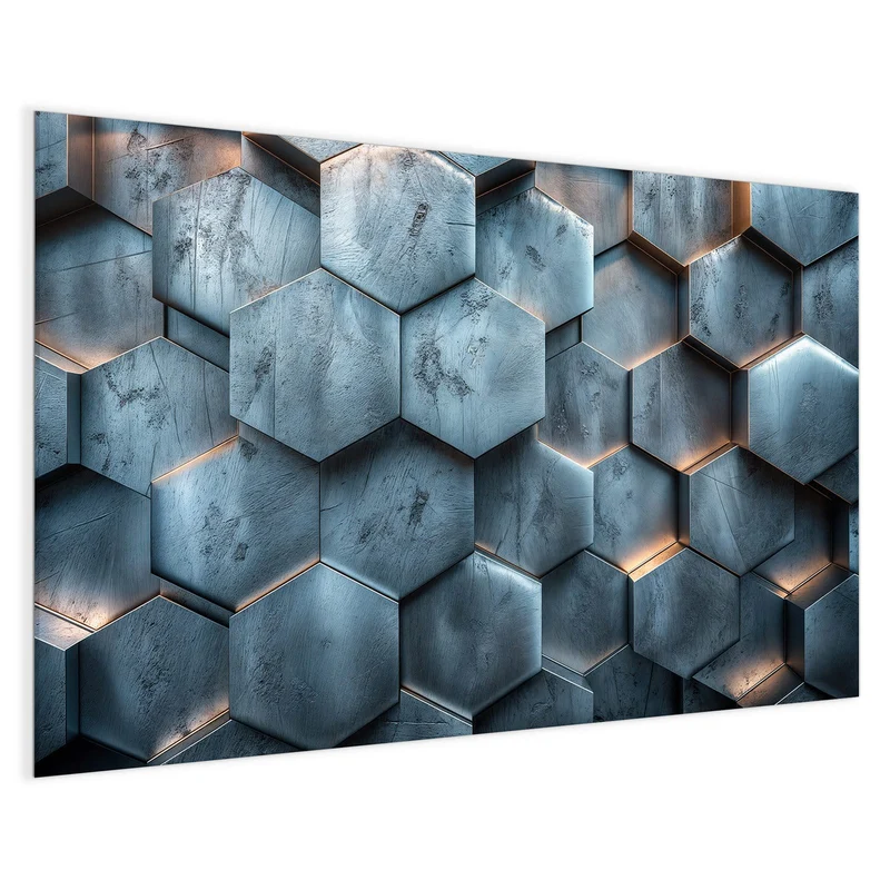 Magnettafel - Wabenmuster in Blau