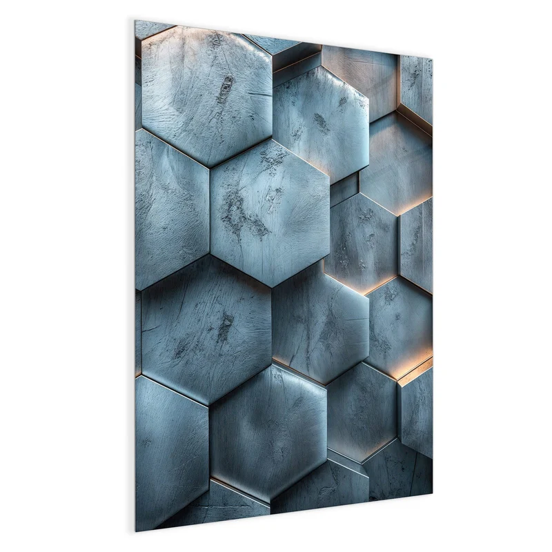 Magnettafel - Wabenmuster in Blau