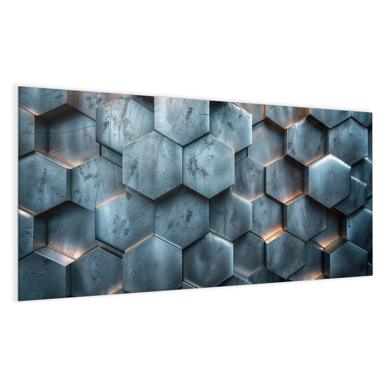 Magnettafel - Wabenmuster in Blau