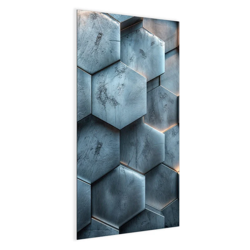 Magnettafel - Wabenmuster in Blau