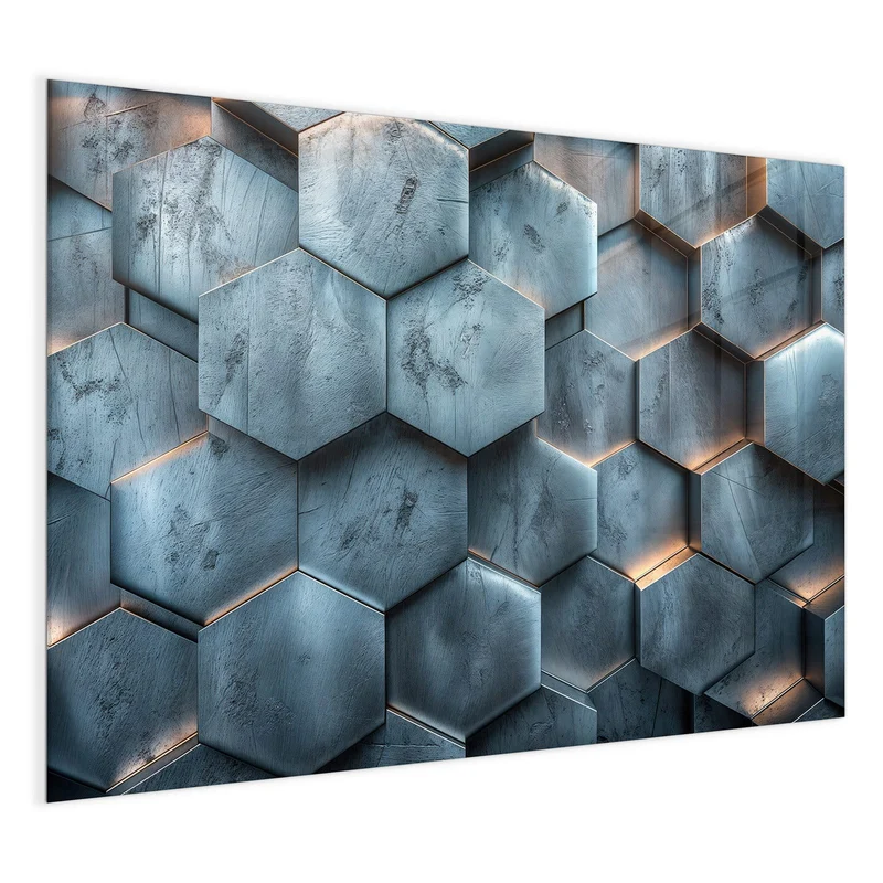 Magnettafel - Wabenmuster in Blau