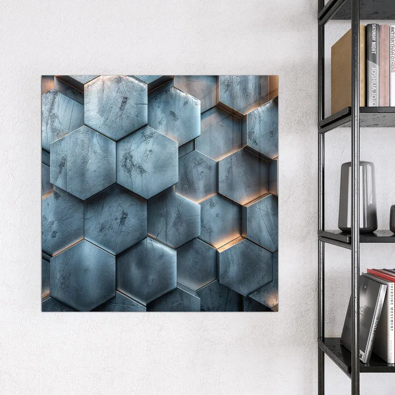 Magnettafel - Wabenmuster in Blau