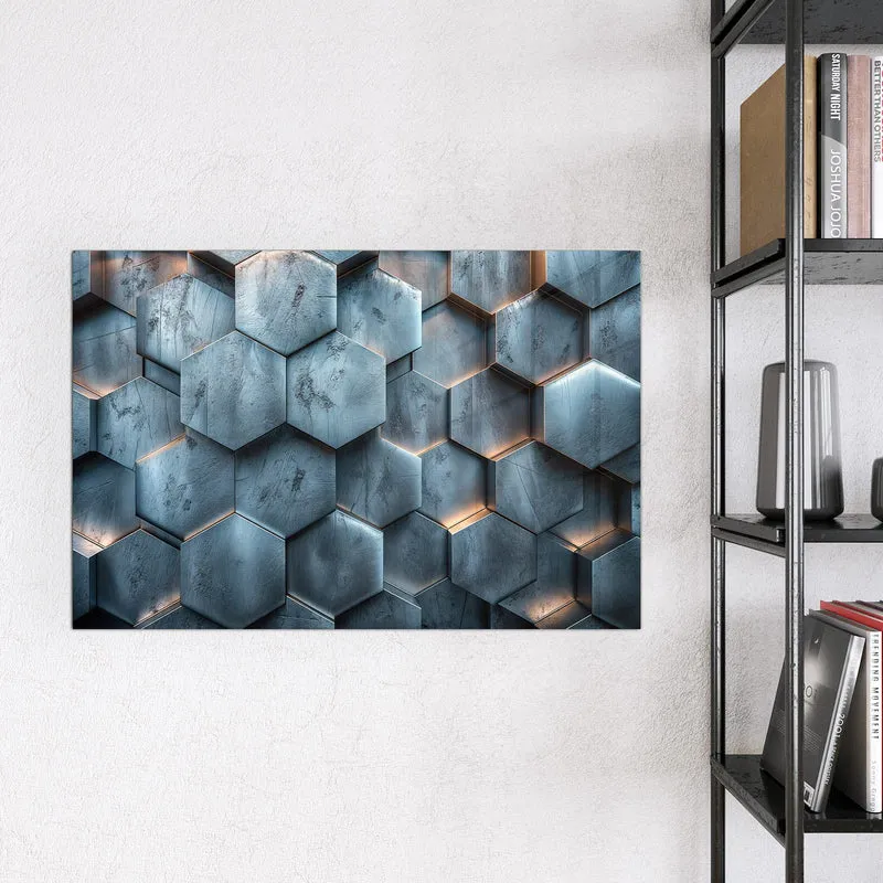 Magnettafel - Wabenmuster in Blau