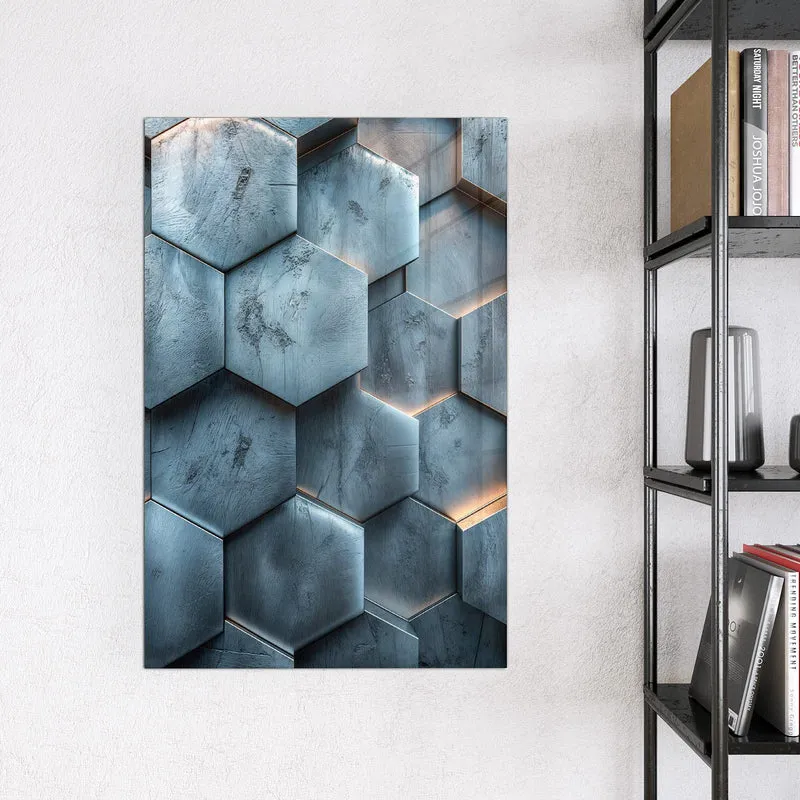 Magnettafel - Wabenmuster in Blau
