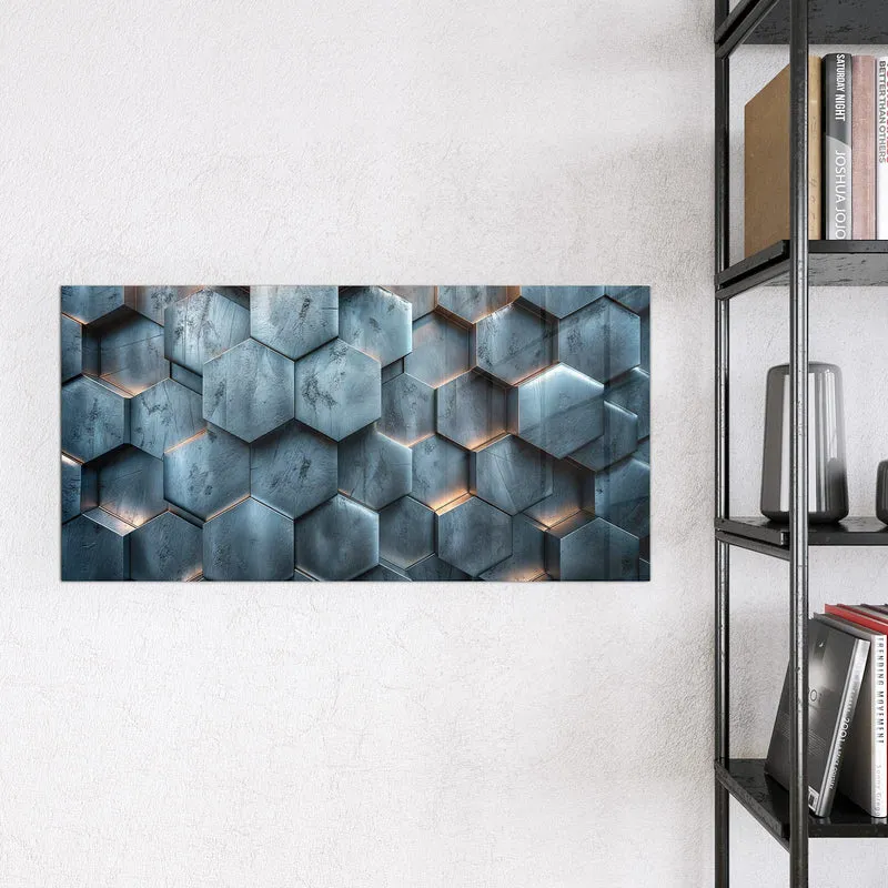 Magnettafel - Wabenmuster in Blau