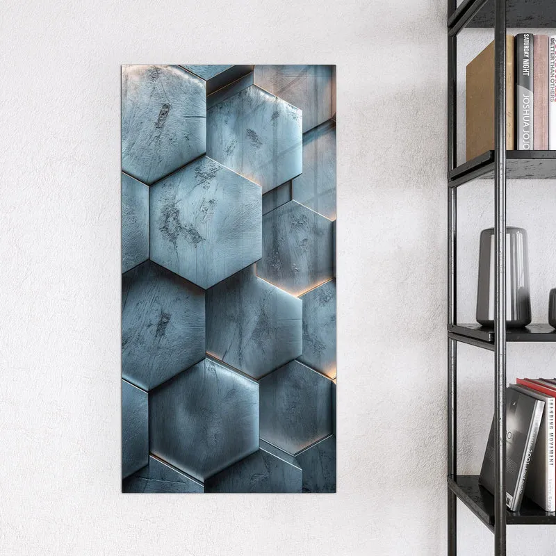 Magnettafel - Wabenmuster in Blau