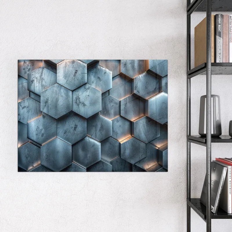 Magnettafel - Wabenmuster in Blau