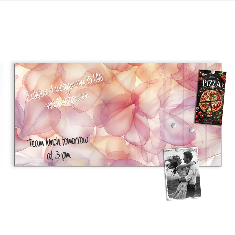 Magnettafel - Rosa Blütenblätter