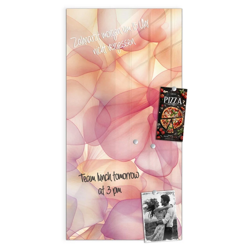 Magnettafel - Rosa Blütenblätter