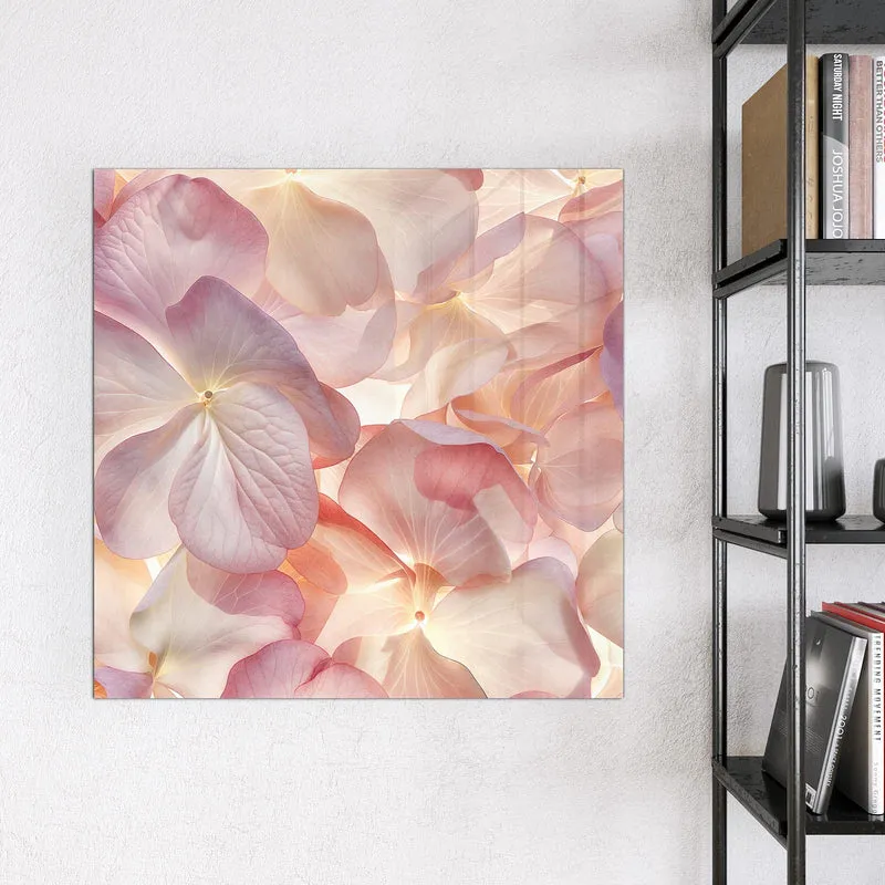 Magnettafel - Hortensien in Pastell