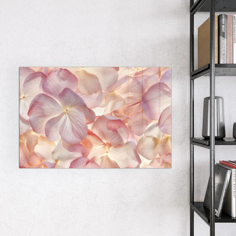 Magnettafel - Hortensien in Pastell