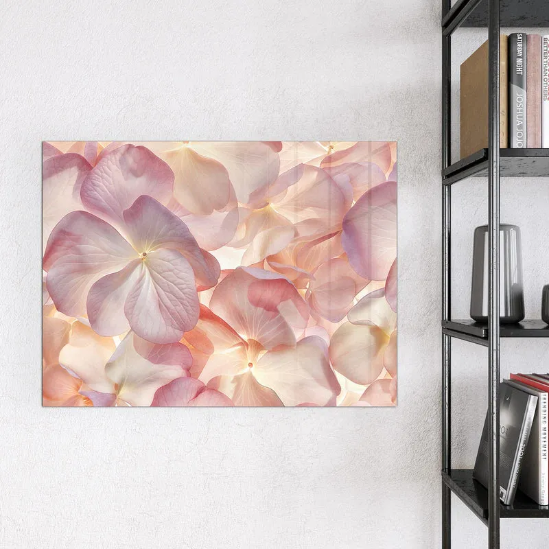 Magnettafel - Hortensien in Pastell