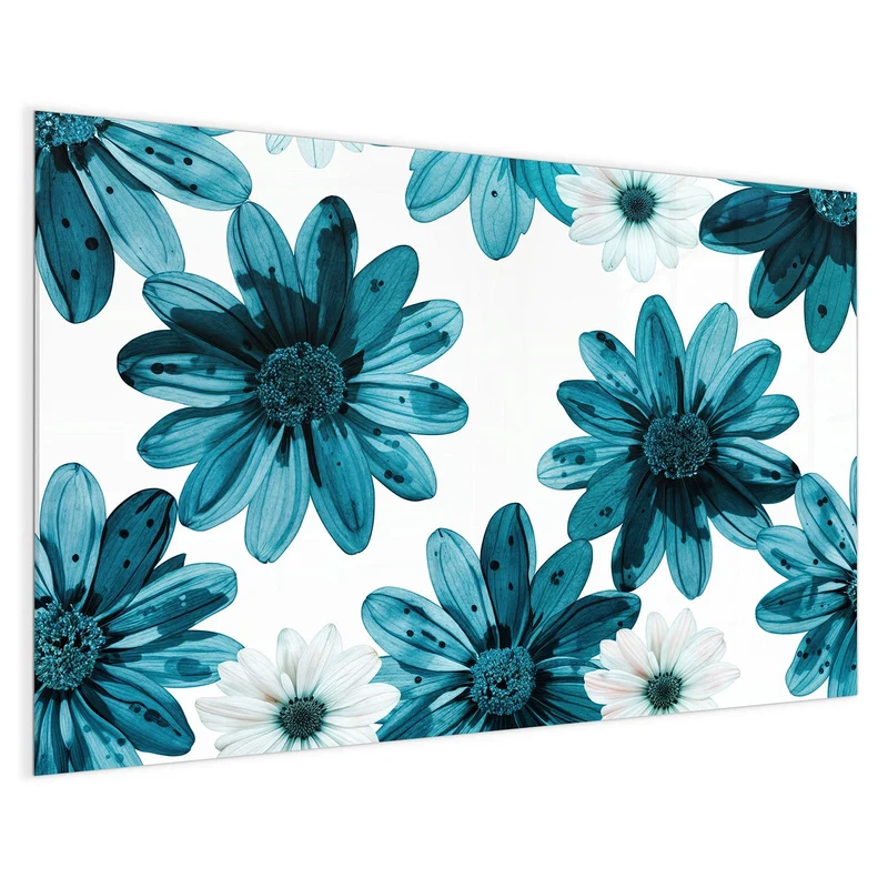 Magnettafel - Blaues Blumenmuster