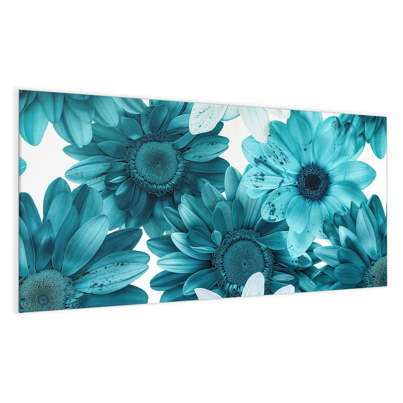 Magnettafel - Türkisblaue Blüten