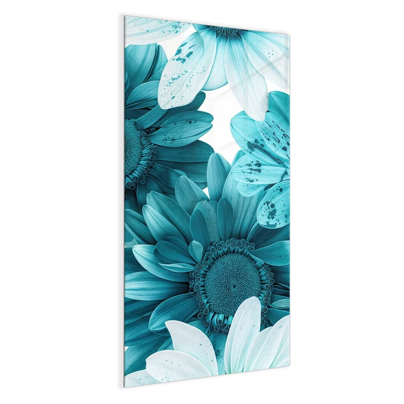 Magnettafel - Türkisblaue Blüten