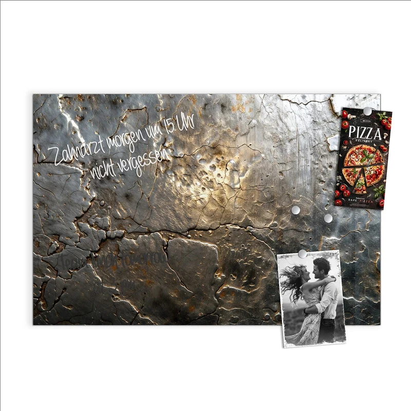 Magnettafel - Rissiges Metall