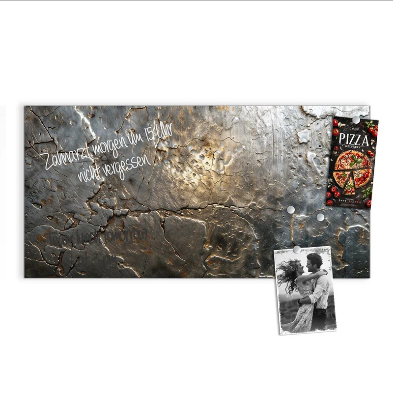 Magnettafel - Rissiges Metall
