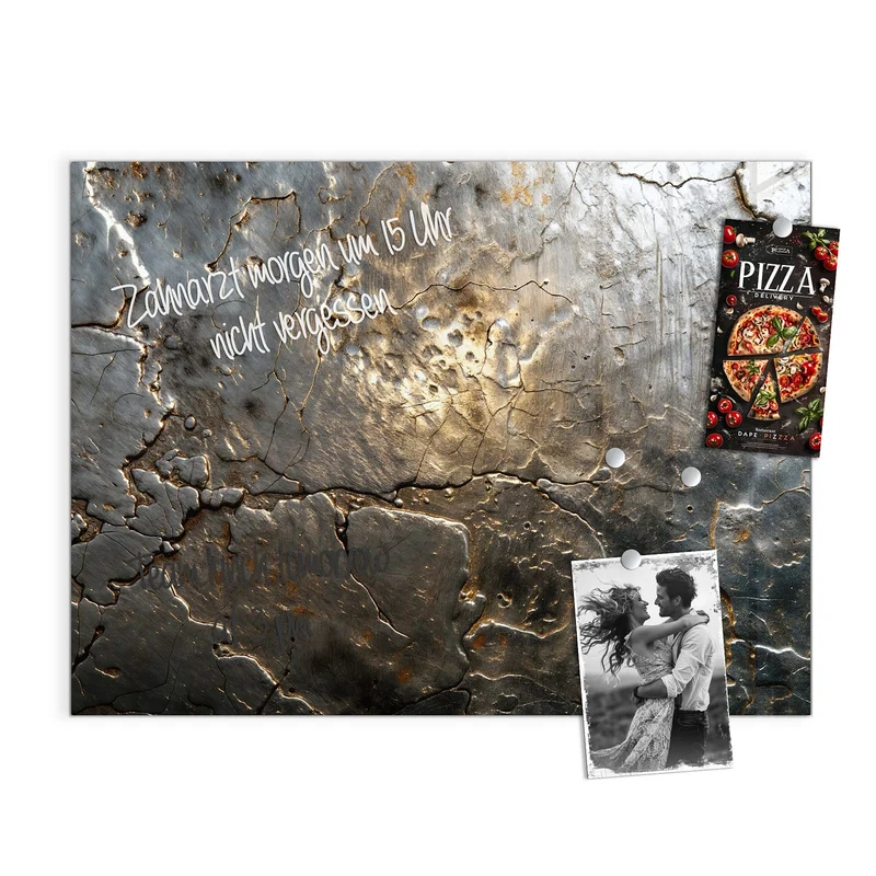 Magnettafel - Rissiges Metall