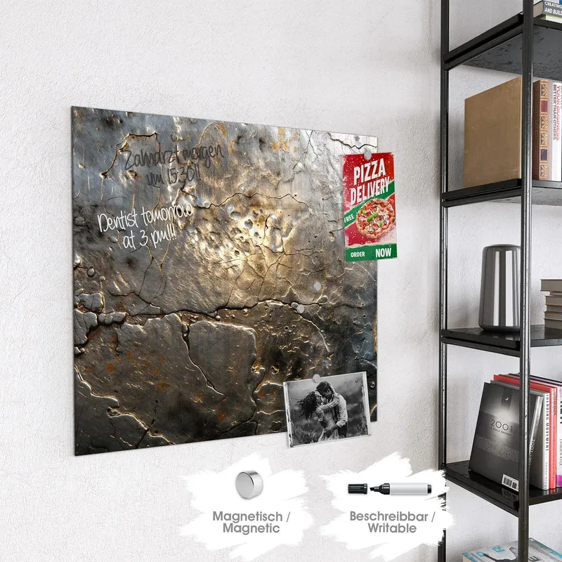 Magnettafel - Rissiges Metall