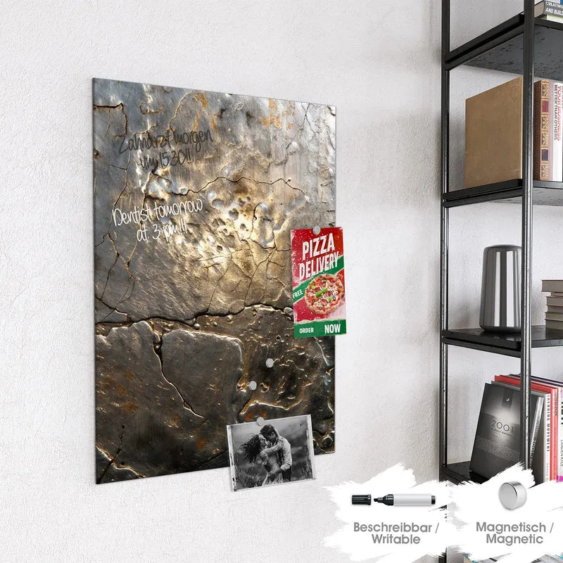 Magnettafel - Rissiges Metall