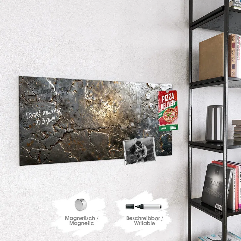 Magnettafel - Rissiges Metall