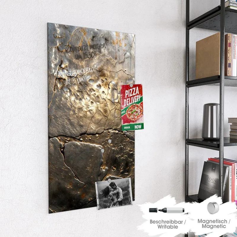 Magnettafel - Rissiges Metall