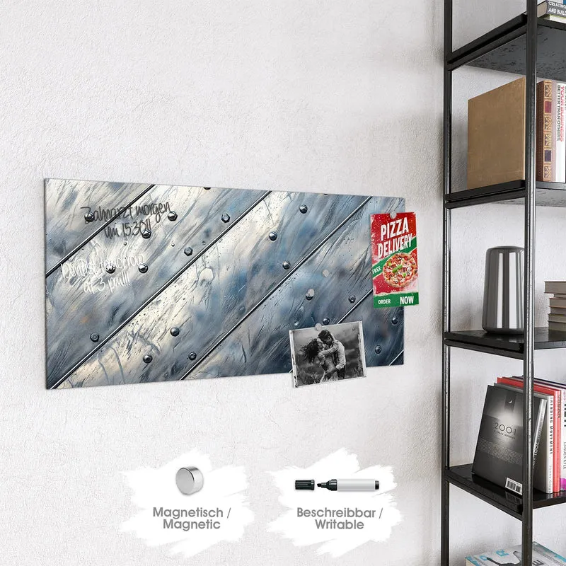 Magnettafel - Diagonale Metallpaneele
