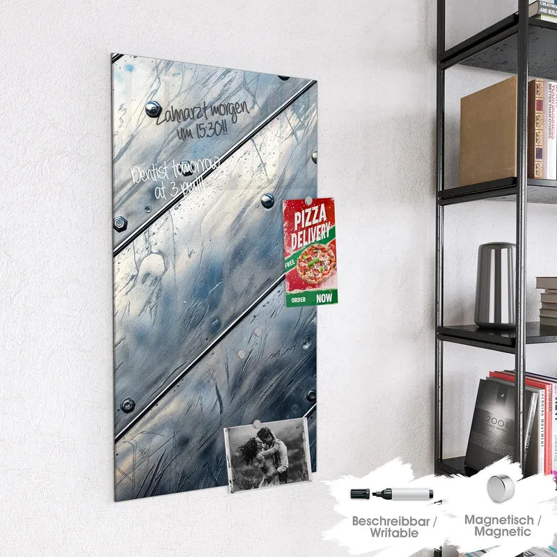Magnettafel - Diagonale Metallpaneele