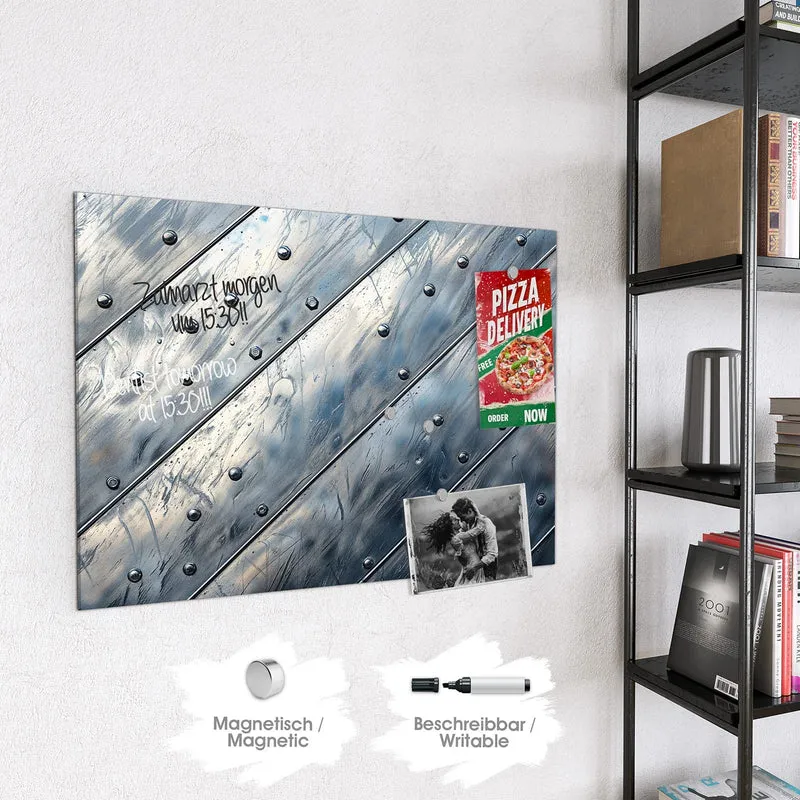 Magnettafel - Diagonale Metallpaneele