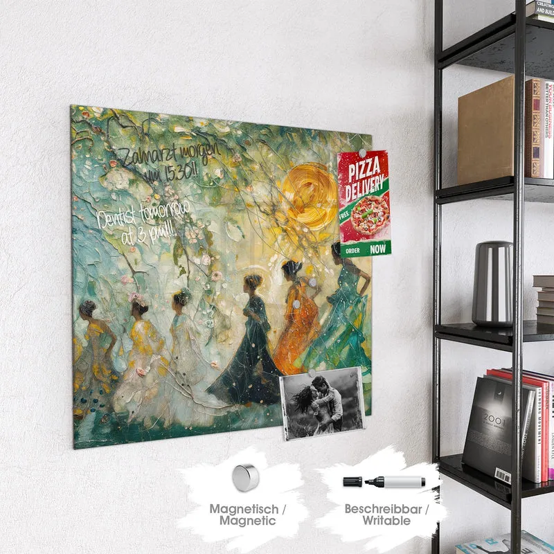 Magnettafel - Spaziergang in Blüten