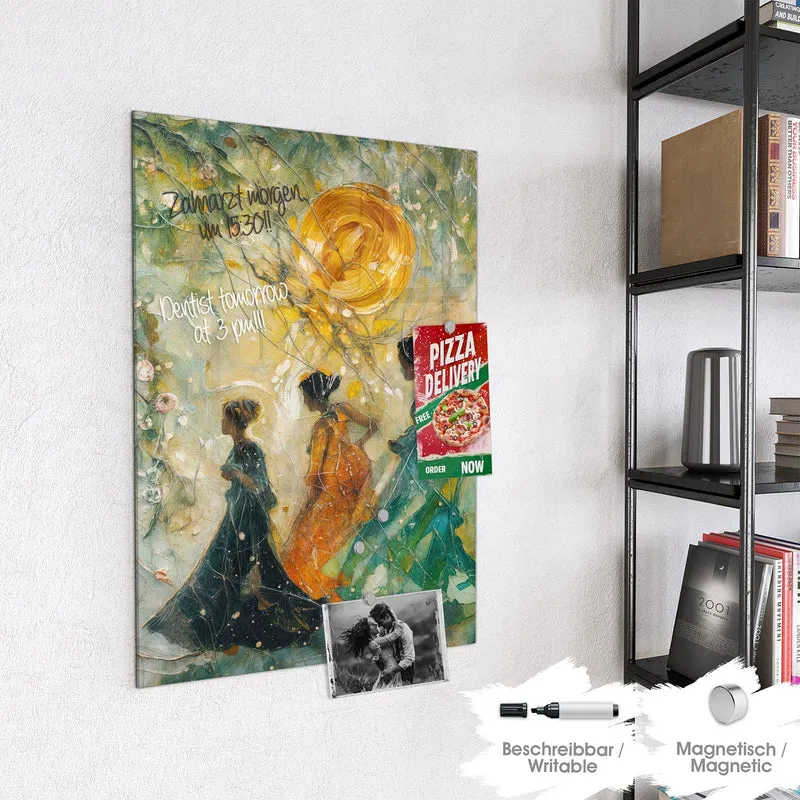 Magnettafel - Spaziergang in Blüten