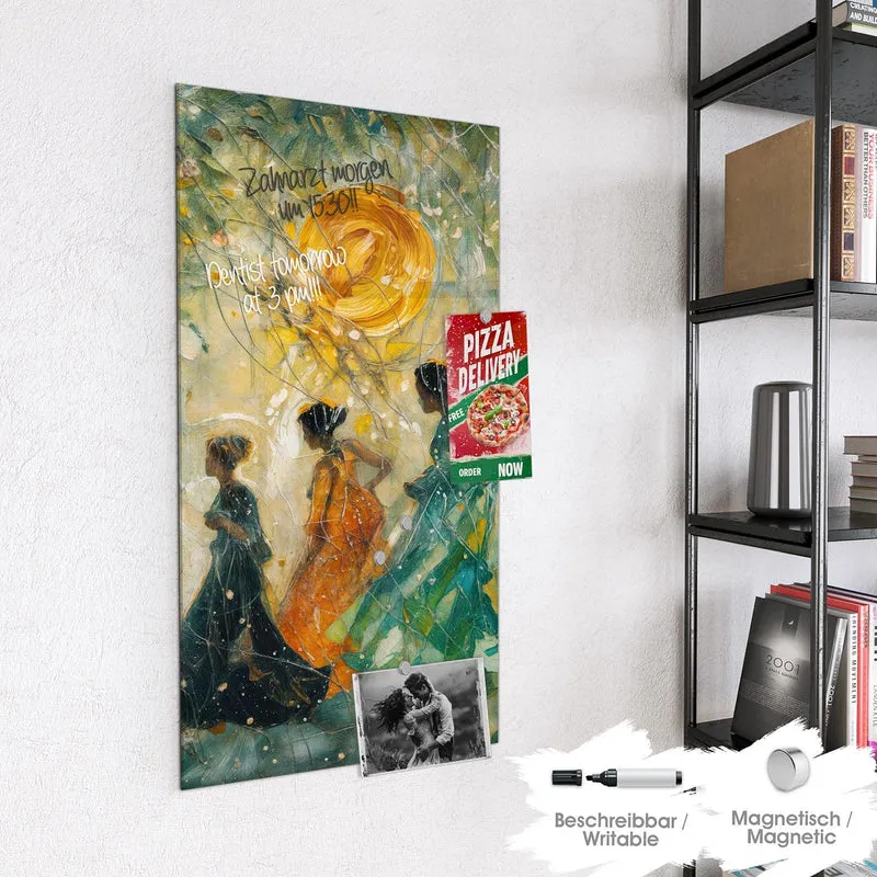 Magnettafel - Spaziergang in Blüten