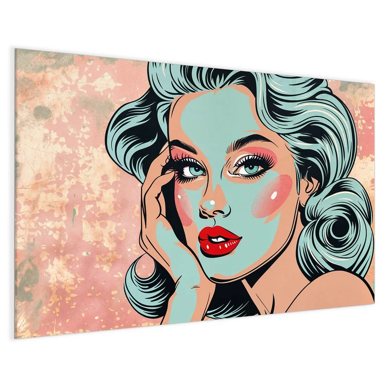 Magnettafel - Comic Porträt in Mint