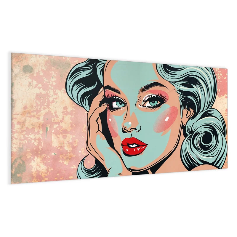 Magnettafel - Comic Porträt in Mint