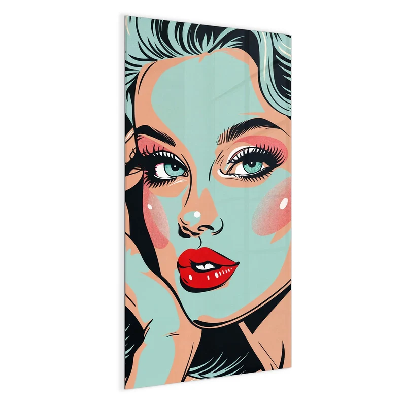 Magnettafel - Comic Porträt in Mint