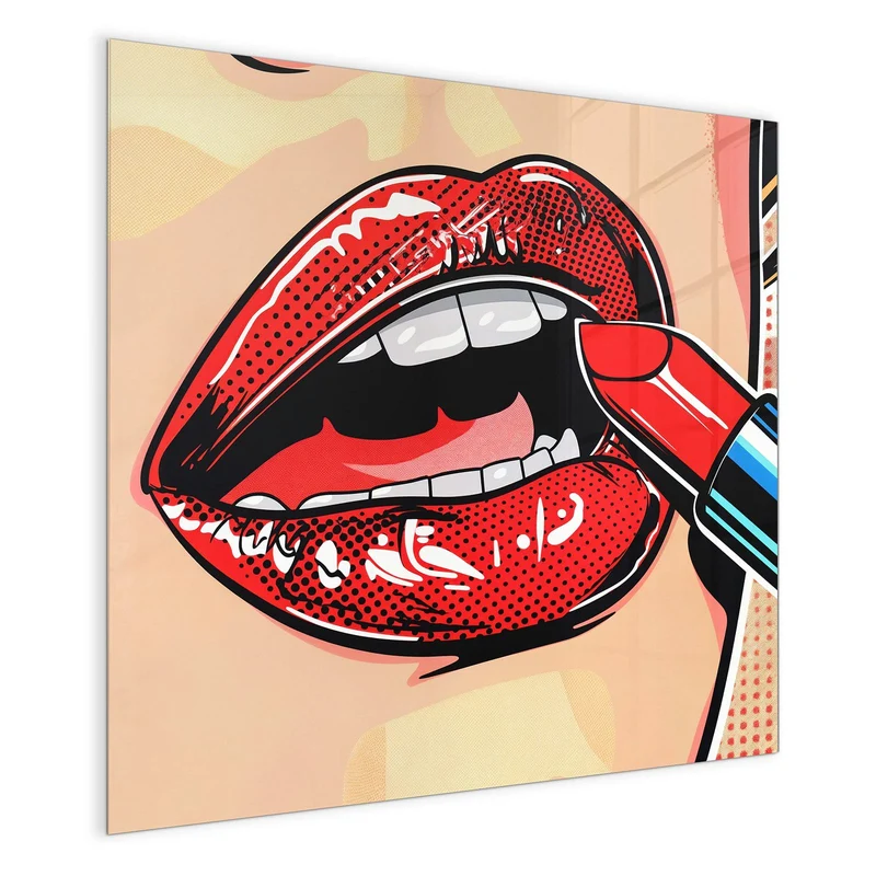 Magnettafel - Roter Lippenstift