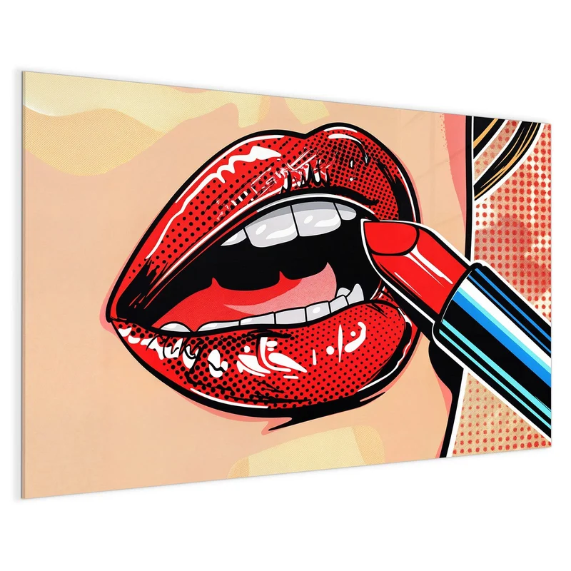 Magnettafel - Roter Lippenstift