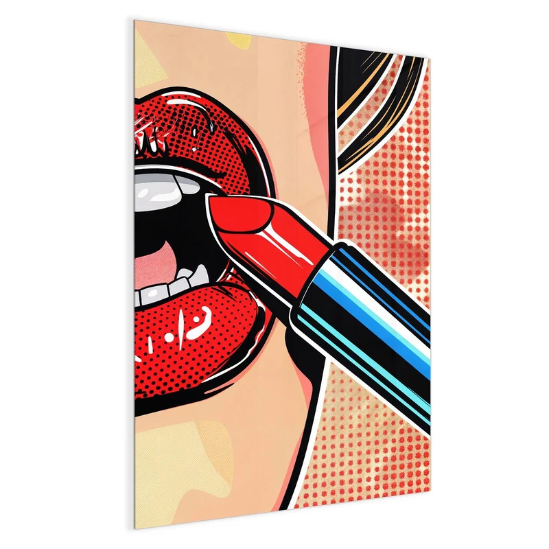 Magnettafel - Roter Lippenstift