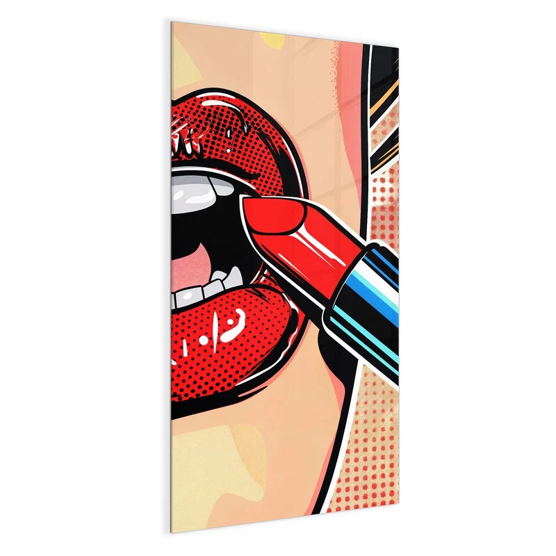 Magnettafel - Roter Lippenstift