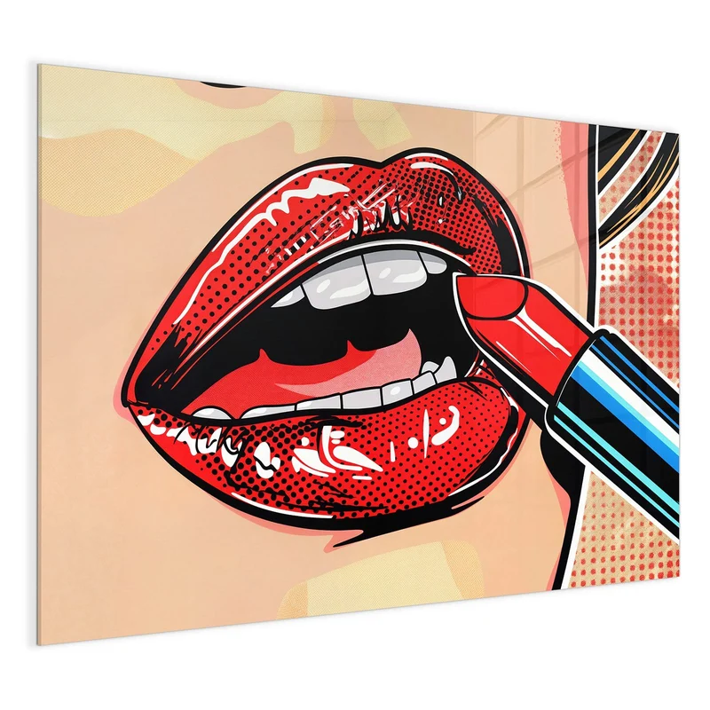 Magnettafel - Roter Lippenstift