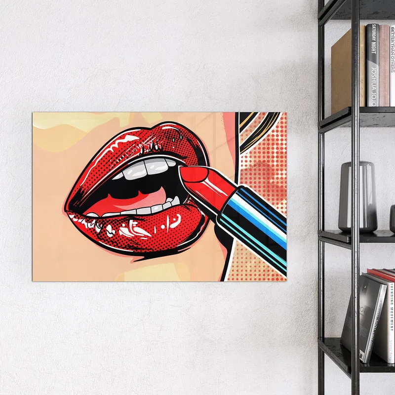 Magnettafel - Roter Lippenstift