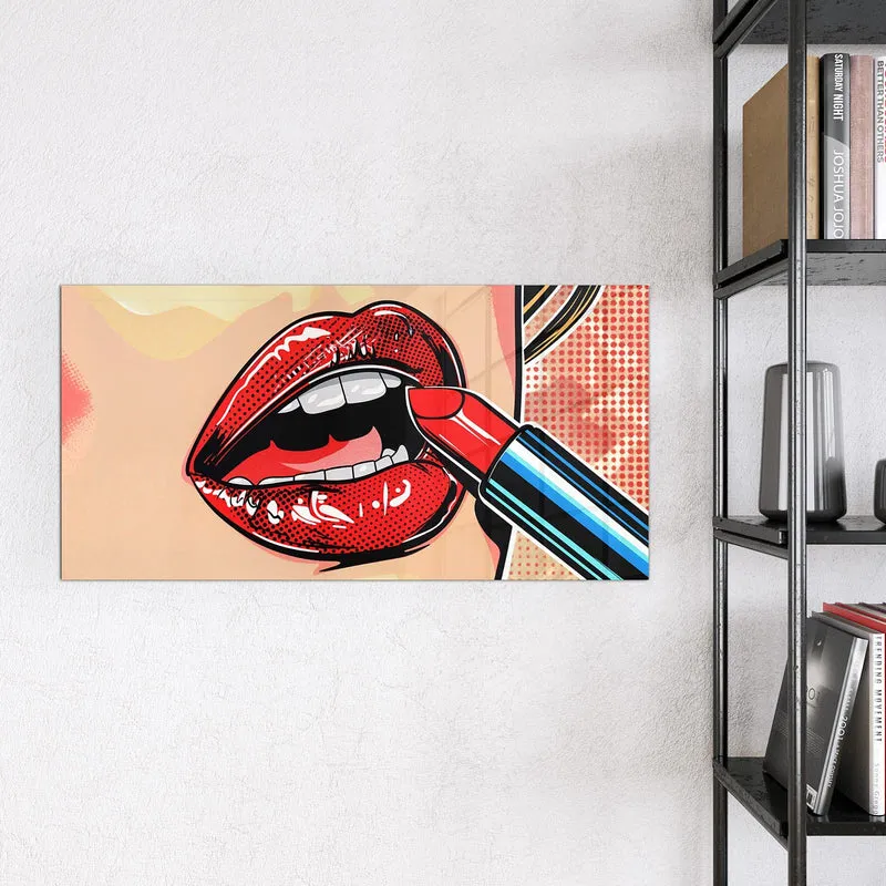 Magnettafel - Roter Lippenstift