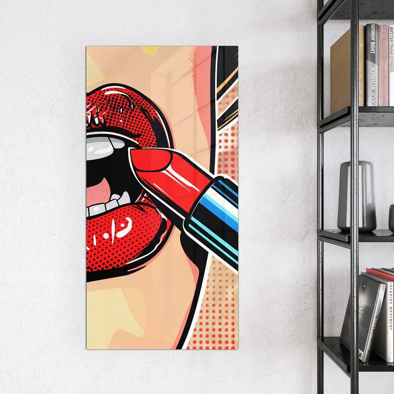 Magnettafel - Roter Lippenstift