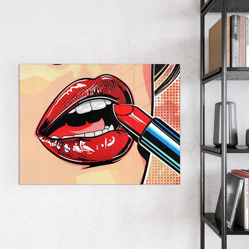 Magnettafel - Roter Lippenstift