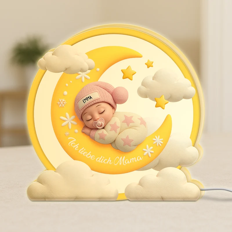 Ich Liebe Dich Mama - Personalisiertes Geschenk | Lightbox Mama/Papa