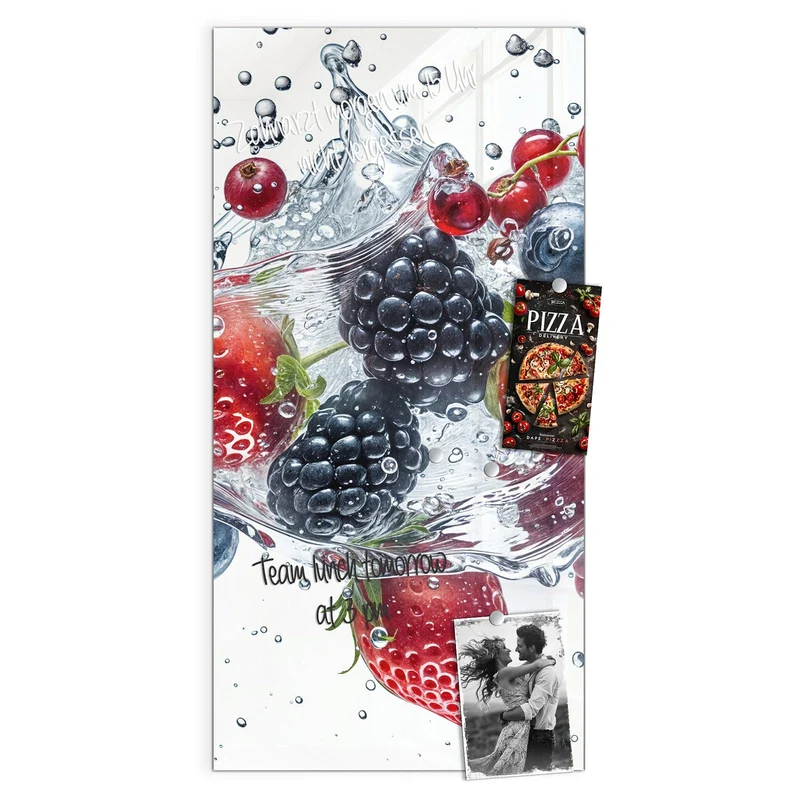 Magnettafel - Beeren im Spritzwasser
