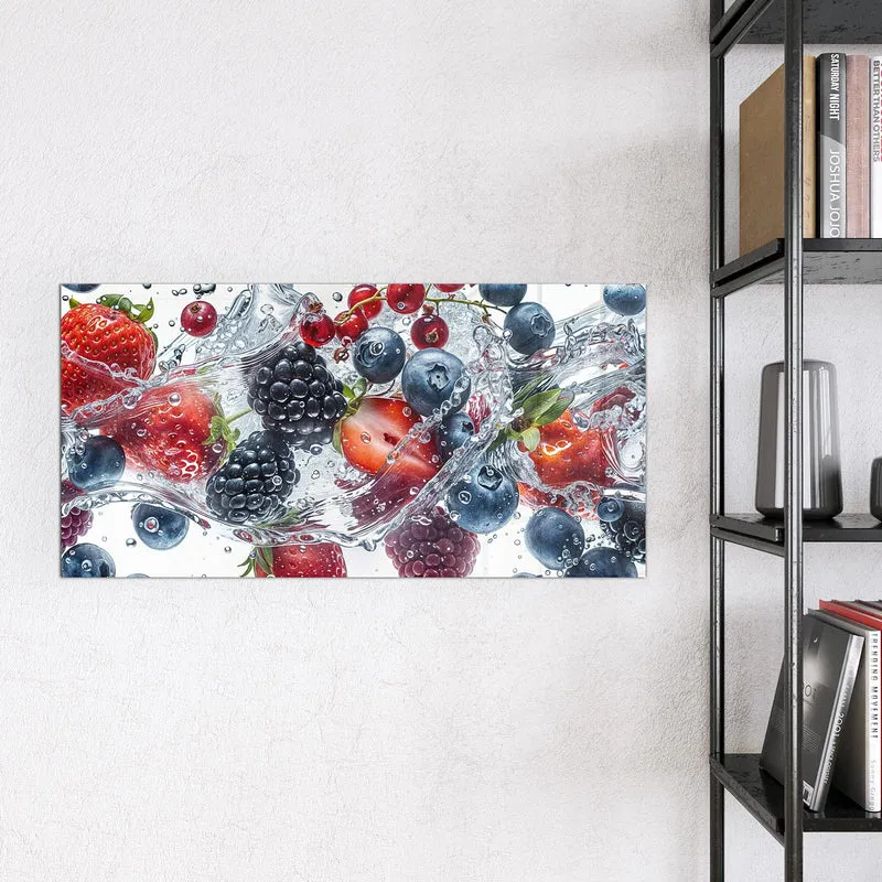 Magnettafel - Beeren im Spritzwasser