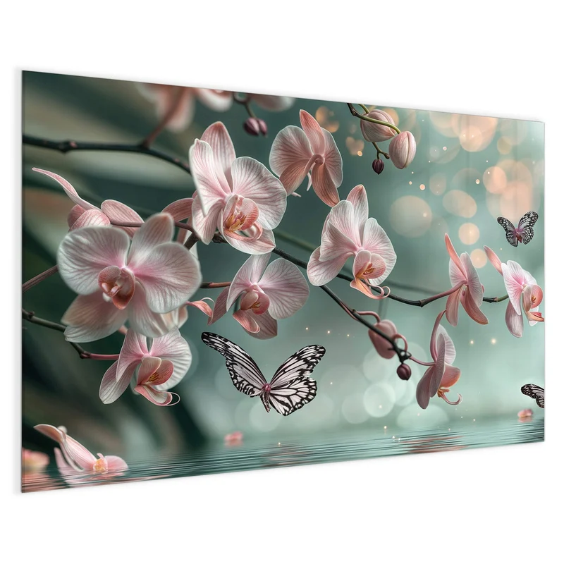 Magnettafel - Orchidee am Wasser
