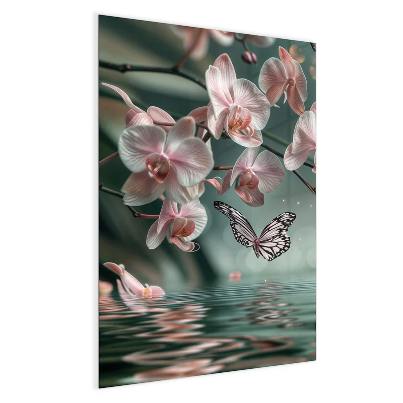 Magnettafel - Orchidee am Wasser