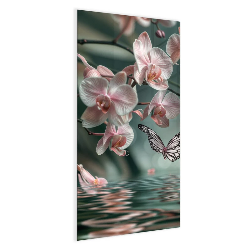 Magnettafel - Orchidee am Wasser